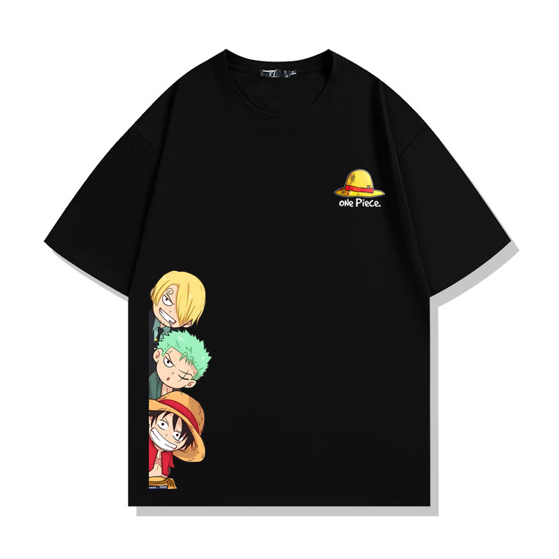 Popular Anime Merchandise - 원피스 밀짚모자 해적단 유니섹스 티셔츠 2026