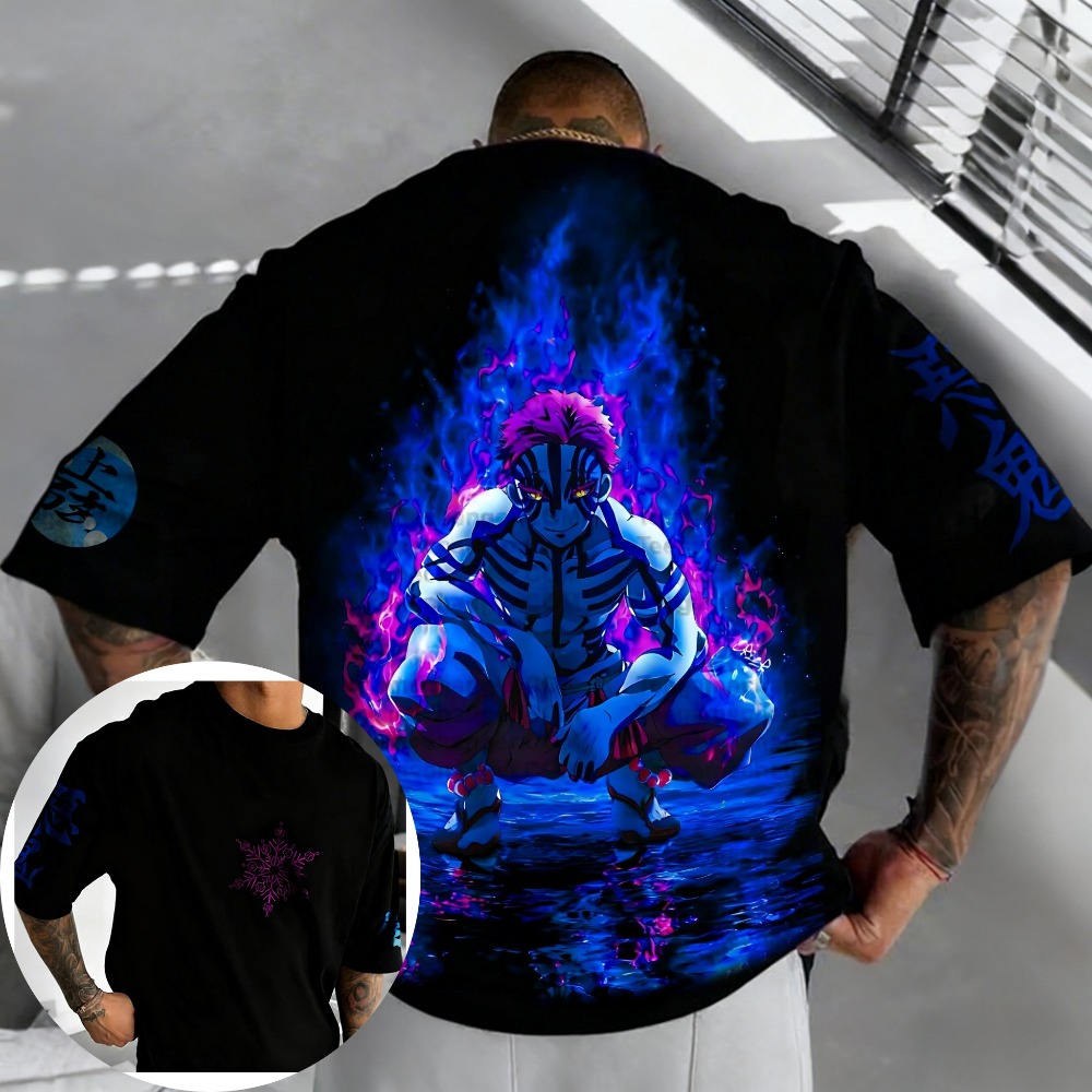 귀멸의 칼날 아카자 순면 티셔츠 2026 여름 핫 애니 - Anime Merchandise Demon Slayer 리뷰 및 가격