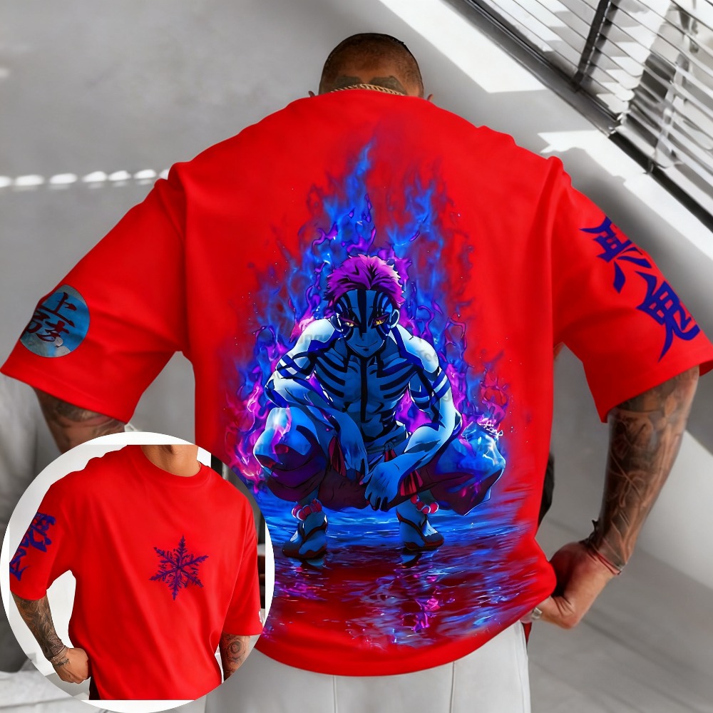 귀멸의 칼날 아카자 순면 티셔츠 2026 여름 핫 애니 - Anime Merchandise Demon Slayer 리뷰 및 가격