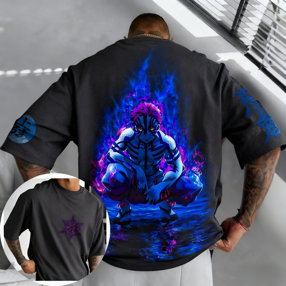 귀멸의 칼날 아카자 순면 티셔츠 2026 여름 핫 애니 - Anime Merchandise Demon Slayer 리뷰 및 가격