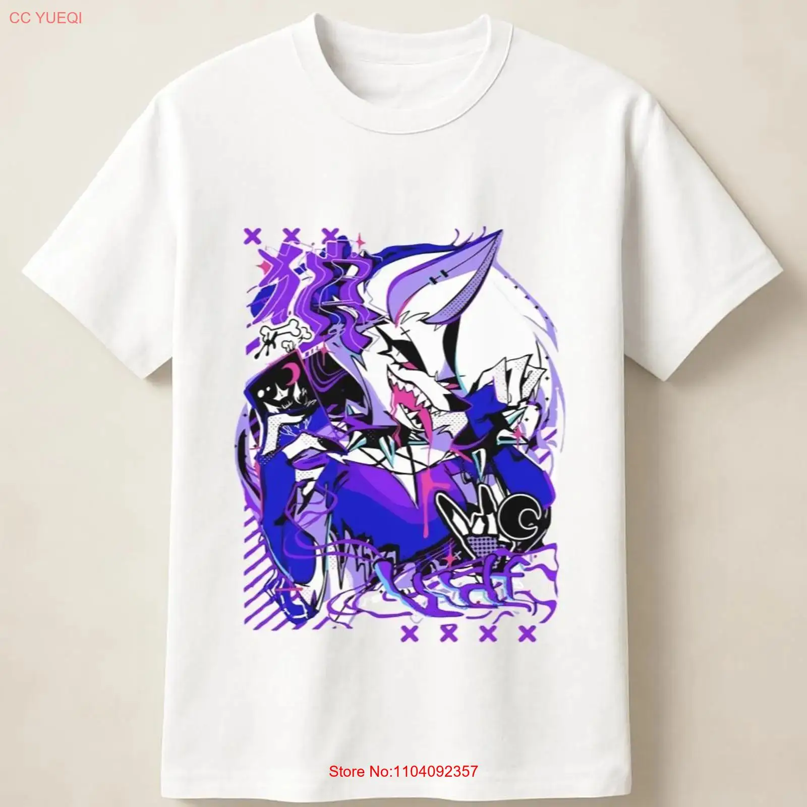 퍼플 애니메이션 늑대 그라피티 포스터 스크리밍 아트 스 - Anime Merchandise Men 리뷰 및 가격