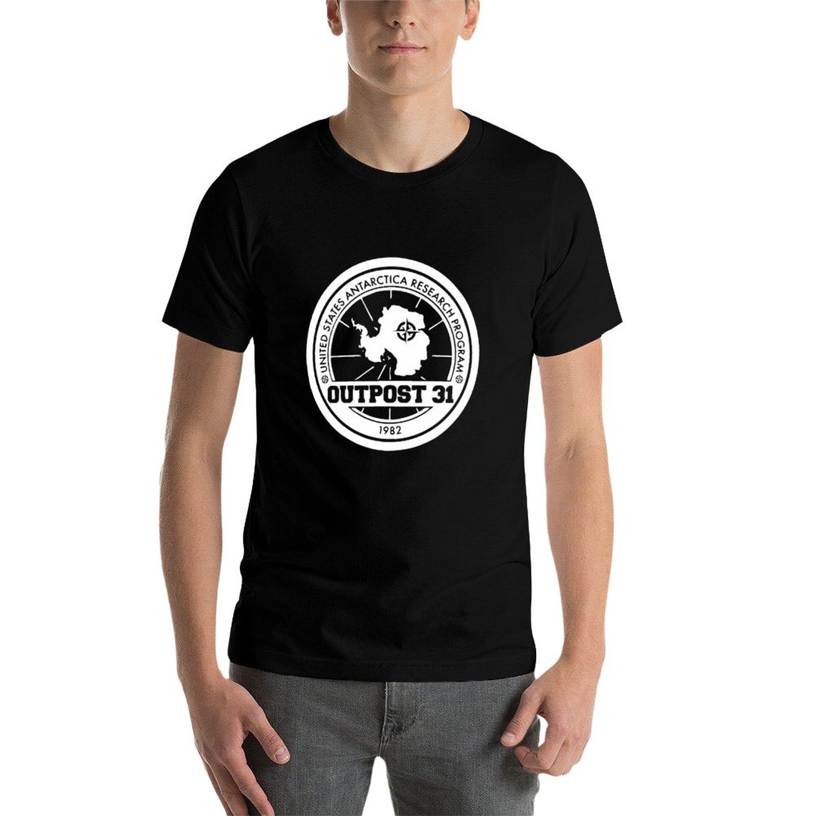 Outpost 31 로고 상품 티셔츠 남성용 티셔츠 남 - Anime Merchandise Shirt 리뷰 및 가격