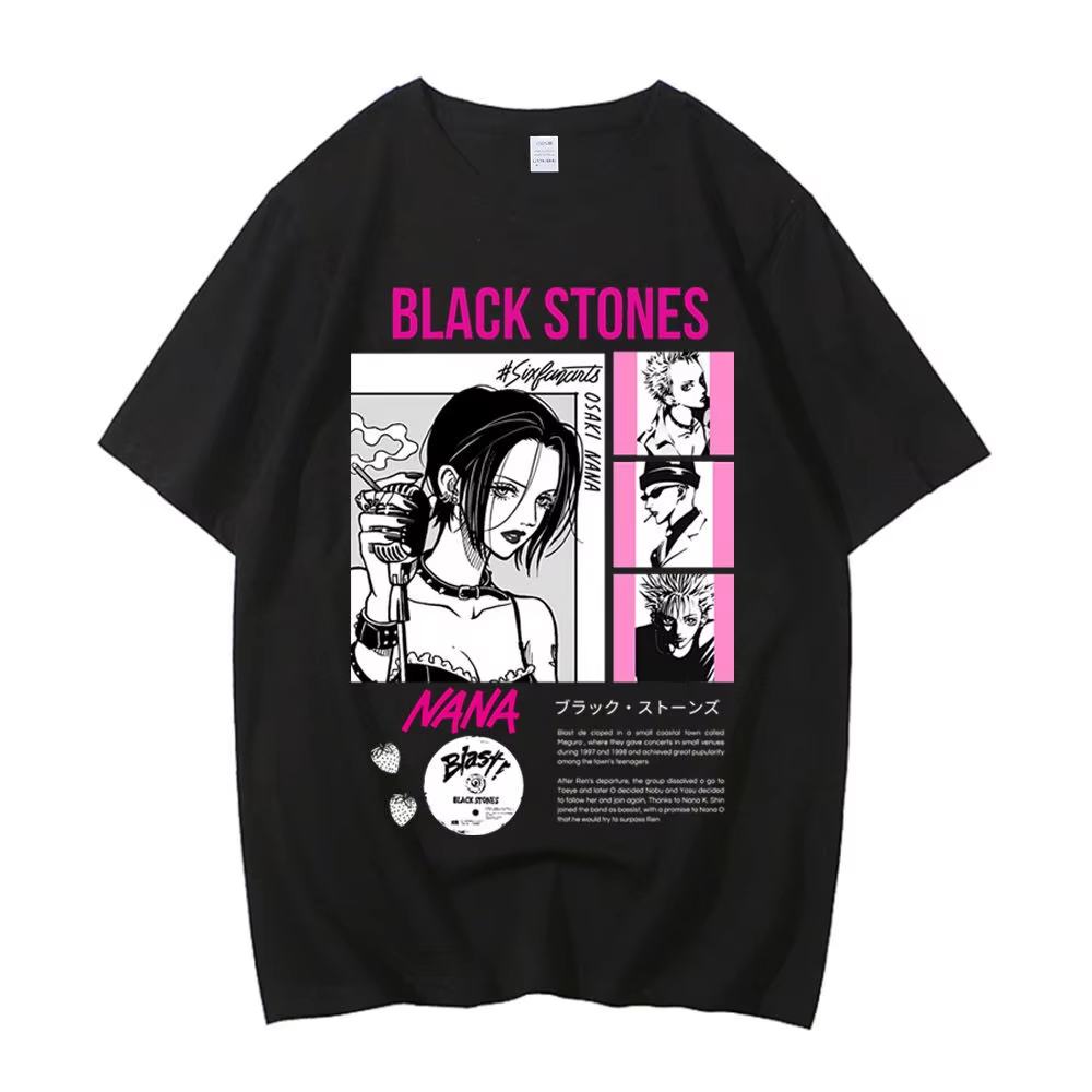 나나 애니메이션 그래픽 티셔츠 빈티지 워싱 애니메이션  - Nana Anime Merchandise 리뷰 및 가격
